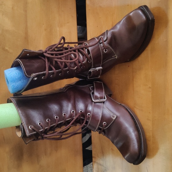 Vintage John Fluevog Earl Of Warwick Conventry Brown Size 9 Boots - Picture 4 of 12